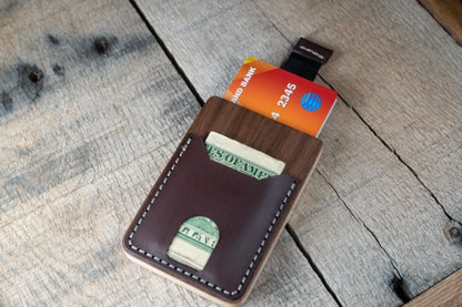 TreeShell Wood & Leather Wallet with Cash Pocket