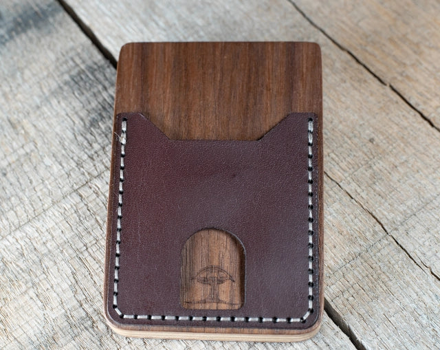 TreeShell Wood & Leather Wallet with Cash Pocket