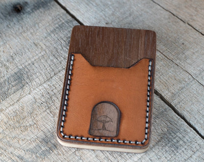 TreeShell Wood & Leather Wallet with Cash Pocket