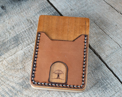 TreeShell Wood & Leather Wallet with Cash Pocket