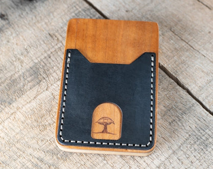 TreeShell Wood & Leather Wallet with Cash Pocket